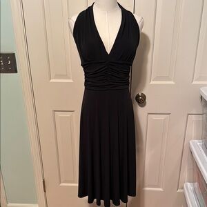 Max & Cleo Black Ruched Halter Sundress